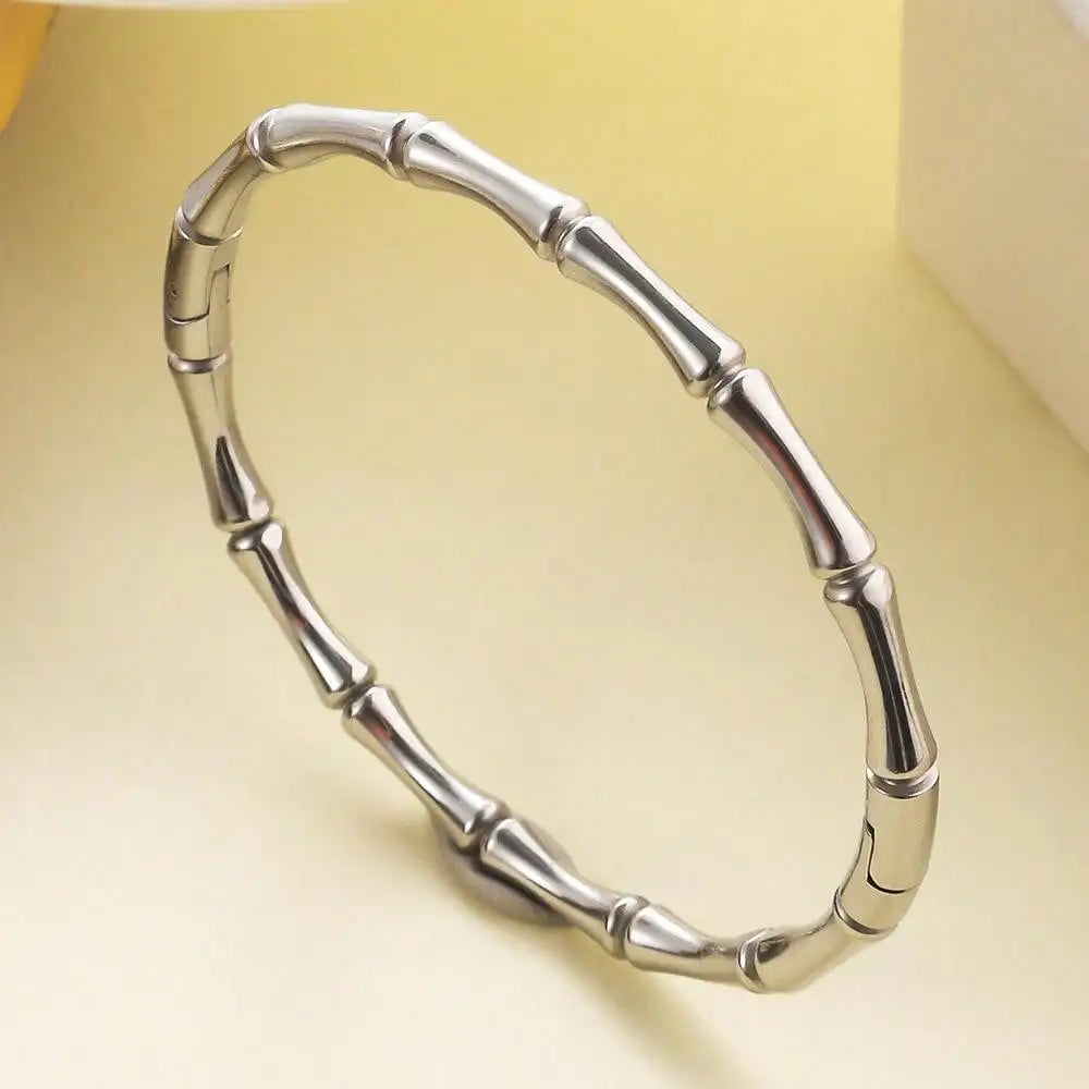 Opening Bracelet Bamboo Knot Simple Fashion Low Sensitivity Classic Design Simple Women's Bracelet
